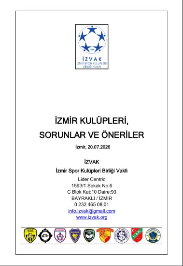 İZMİR KULÜPLERİ, SORUNLAR VE ÖNERİLER…
